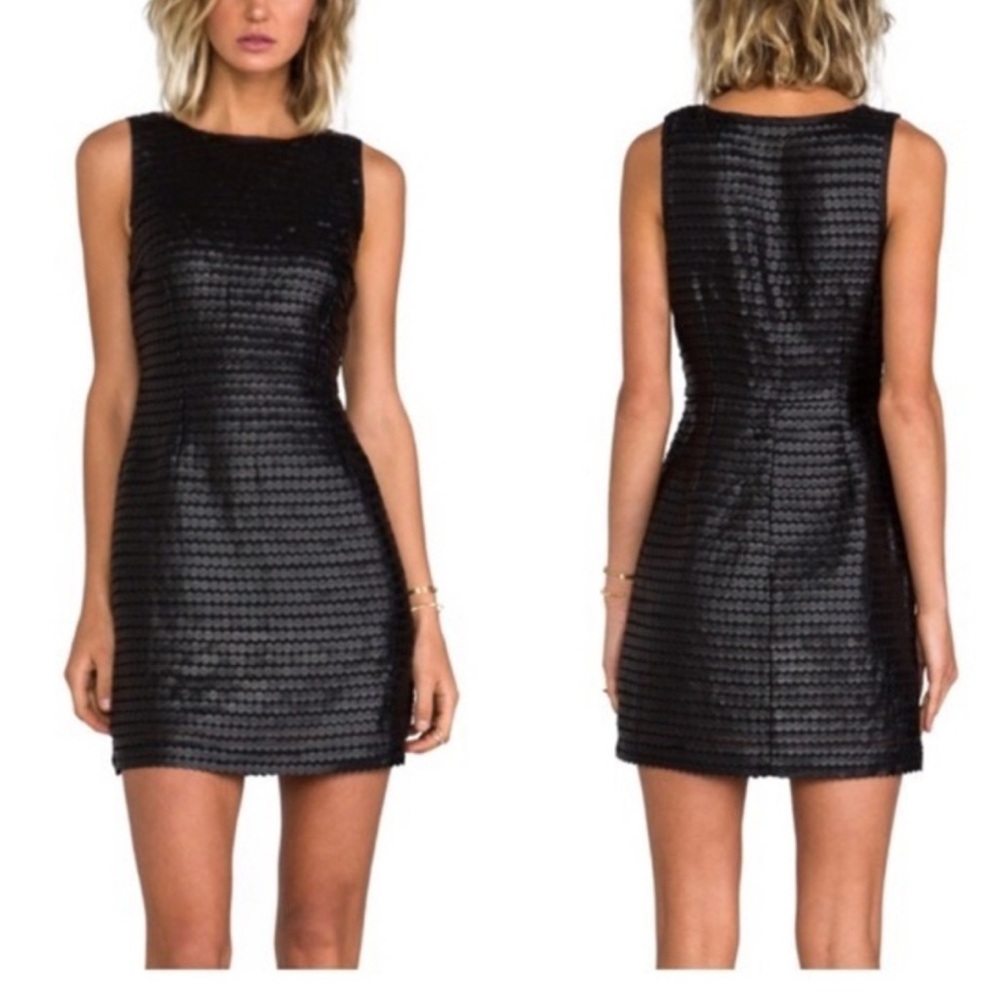 Mini dress black , size 6. New Shimmering Black Sequin